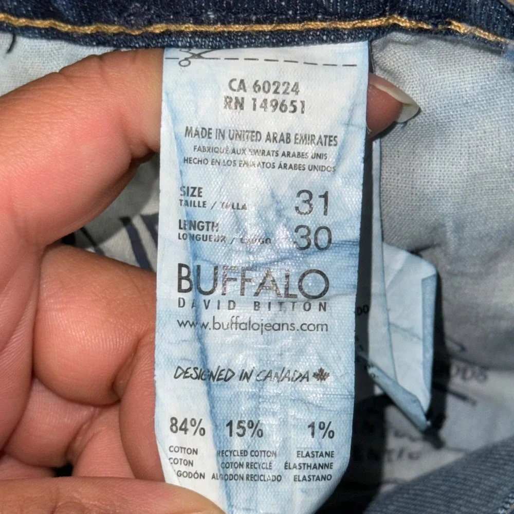 Buffalo David Bitton Driven Relaxed Straight Leg Jeans Mens 31x30 Dark Wash Blue